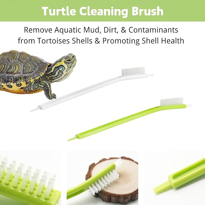 4Pcs Turtle Tortoise Cleaning Brush Remove Aquatic Mud Dirt & Contaminants from Tortoises Shells & Promoting Shell Health Turtle Tank Accessories Aquarium Cleaning Tools Kit (4 Pcs)