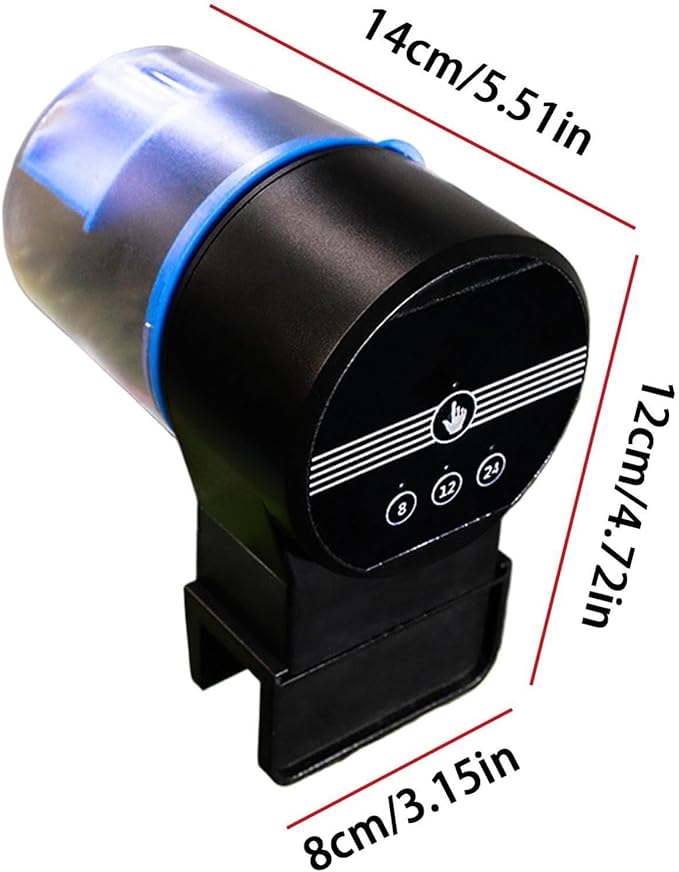 Auto Fish Feeder | with Timer Smart Rechargeable,Automatic Fish Feeder Small Tank | for Home Office Apartment Travel Vacation Pond