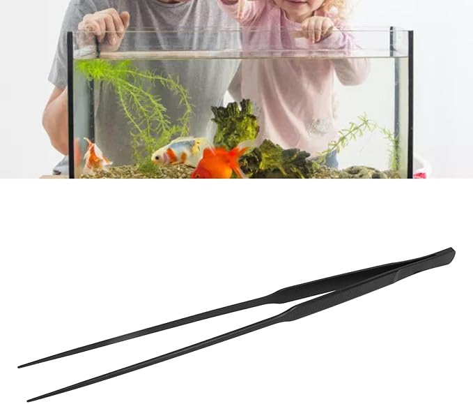 Stainless Steel Aquarium Tweezers, Aquarium Tools Kit, Aquarium Aquascaping Tool, Long Handle Fish Forceps, Aquarium Maintenance Tool for Fish Tank Plants Gravel Corals