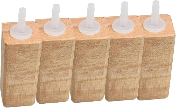 5pcs Increasing Wood Air Stone Aerator Bubble Diffuser Natural Wooden Air Bubble Stone for Aquariums Fish Tanks Fish Aquarium Accessories Tanks