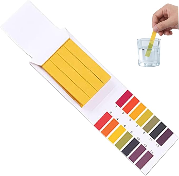 Uric Acid Test Kit, 10PCS Litmus Paper 1-14 Acid Test Kit Strips for Wet Soap, Lemon Juice, Milk, Liquid Detergent, Wet Soil, Saliva, Sweat