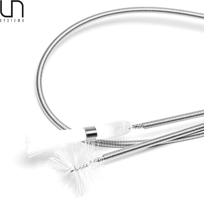 Ultum Nature Systems Twin Brush - Aquarium Brush for Glass Tanks, Pipe Cleaner Brush, Long Tube Cleaning Brush w/Double Ended Brush Styles - Flexible Drain Brush for Home Kitchen Sink - 23.62 in