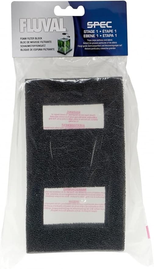 Fluval Spec Foam Filter Block, Replacement Aquarium Filter Media, A1376, Large Breeds