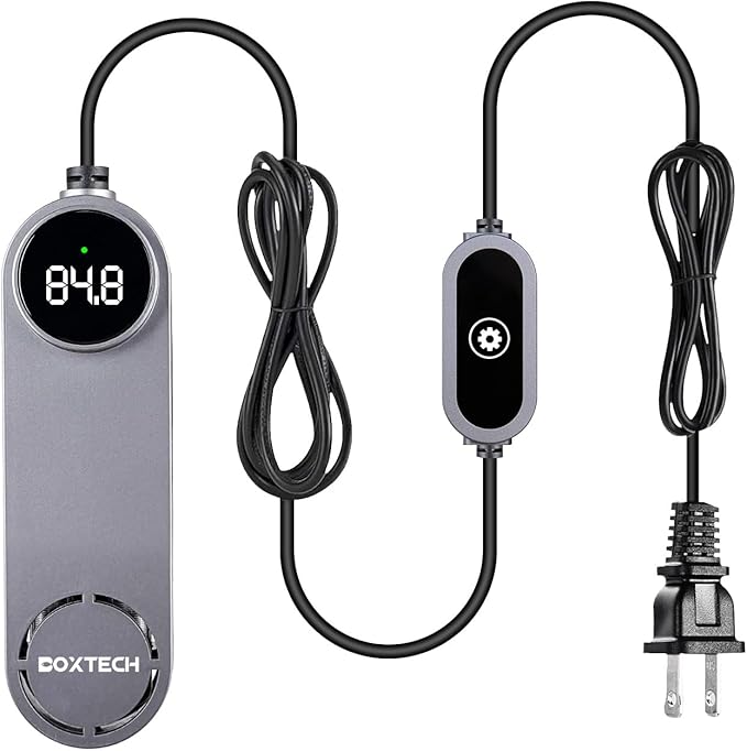 UPETTOOLS Submersible Aquarium Heater with Digital Thermostat, Adjustable Temperature Fish Tank Heater for 10-50 Gallon Tanks, Overheat and Dry Burn Protection, for Freshwater and Saltwater Aquariums