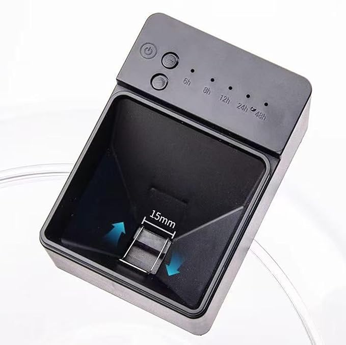 Fish Feeder - 5-Speed Intelligent Automatic Feeder | Adjustable Airtight Aquarium For Tanks And Ponds; Ideal For Fish, Turtles, Bettas, Shrimp And More: Schedules