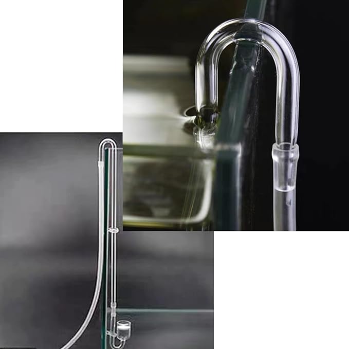 2PCS Glass U Shape Tube for Aquarium Air Pump Fish Tank Aquarium CO2 Diffuser Connect Tube