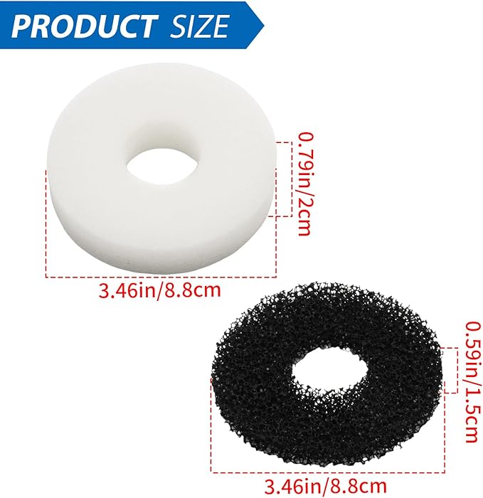 20 Packs Replacement Aquarium Maintenance Kit, Aquarium Sponge Foam and Carbon Rings Set, Replacement for Biorb Filter