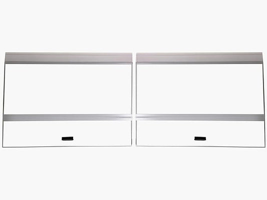 H2Pro 48x18 Glass Canopy 2 Piece Set for 70/75/90/110 Gallon Aquarium Fish Tank (22.68 x 16.93 x 0.16in)