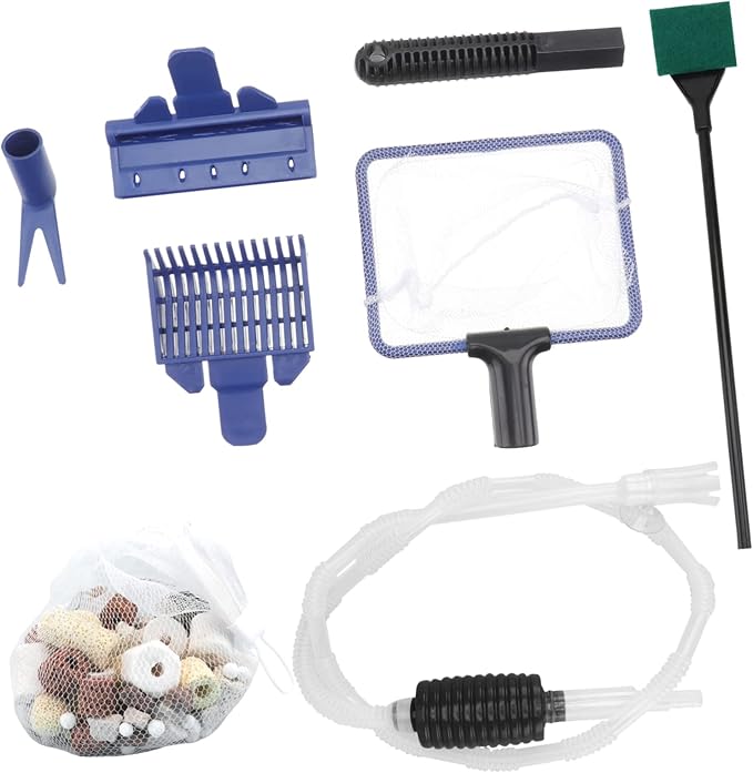 1set Fish Tank Water Changer Sand Washer Manual Siphon Cleaning Tool for Aquariums Water Replacement Dirt Removal and Sand Washing Kit Flexible Thickened Tube for Deep Tanks