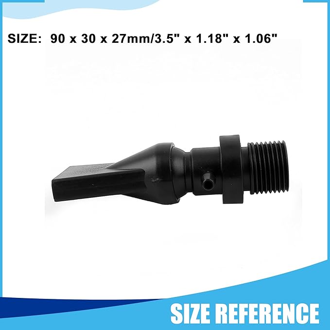 Aquarium Nozzle Water Outlet, Duckbill Nozzle Water Outlet Return Pipe Plumbing for Aquarium Fish Tank(Black, 2Pcs)