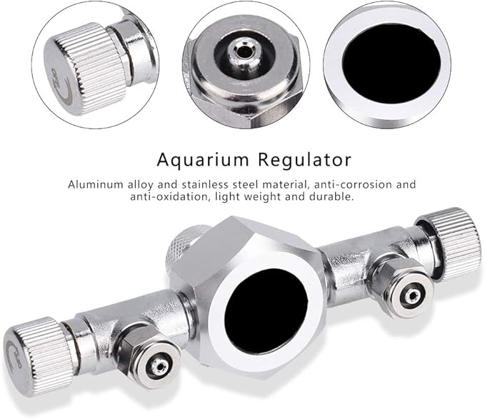 Zerodis CO2 Splitter Multi Ways Distributor CO2 Multi Pass Splitter Aquarium Regulator CO2 Splitter Valve for Fish (2 Ways)