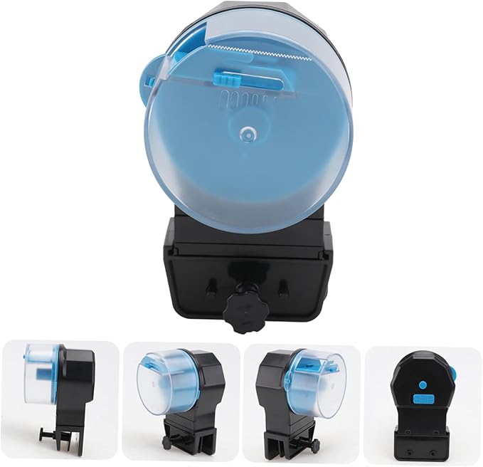 Toddmomy 1 Set Automatic Turtle Feeder Aquarium Fish Feeder with Feeding Port for Easy Operation and Breeding Blue