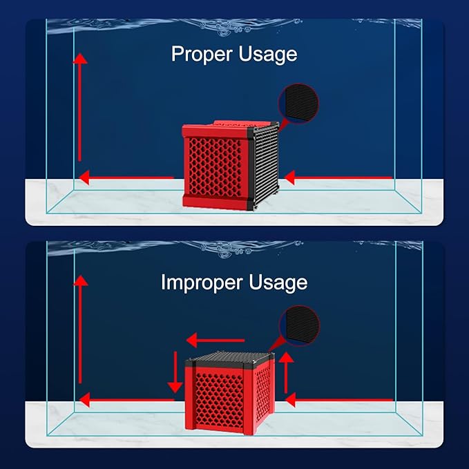 Pure Cube Water Trough Filter 2.0 Super‑Strong Filtration Aquarium Water Trough Activated Carbon Purifier Cube for Horse, Livestock, Fish Tanks & Ponds,Red,for 20 Gallons Tank