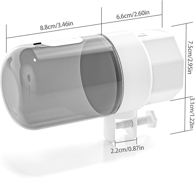 Automatic Fish Feeder for Aquarium, Auto Fish Feeder Dispenser with Programmable Schedule, Auto Food Dispenser with Timer, Aquarium Accessories