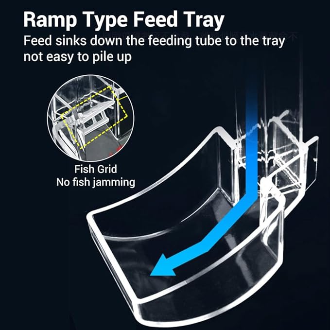 Shrimp Feeding Dish Set,Assembled Fish Shrimp Feeder Tube with Feeding Ring,Cleaning Brush for Fish Tank Fish Shrimp Crab