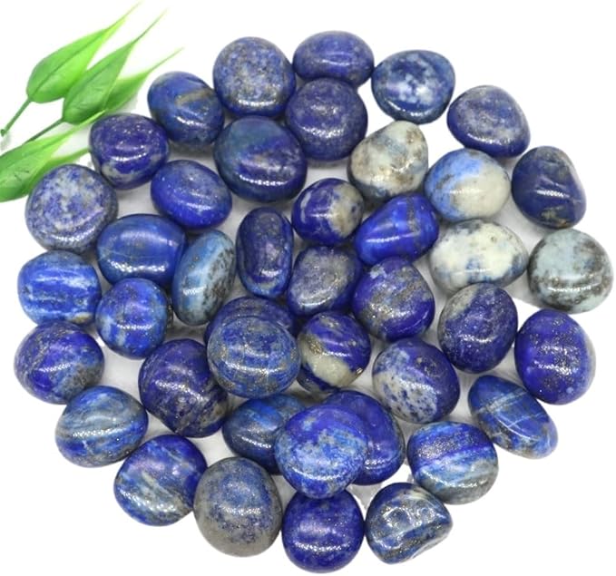 Natural Tumbled Stones Bulk Ore Gravel Specimen Healing Crystals Quartz Energy Minerals Tank Aquarium Home Decor Gem Decoration (Color : Lapis Lazuli, Size : 50g)