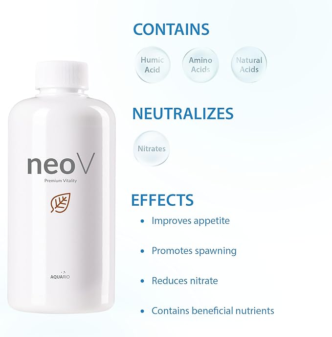 Aquario Neo V - Liquid Conditioner for Freshwater Fish Tank, Enhances Fish Health, Stabilizes Aquarium Water Quality, Ideal for Aquascaping - Water Conditioner for Aquarium Tank - 300ml