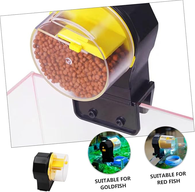 Angoily Automatic Fish Feeder for Aquarium Adjustable Large-Capacity Feeding Tank Timer Fish Feeding Artifact Suitable for Vacation Use