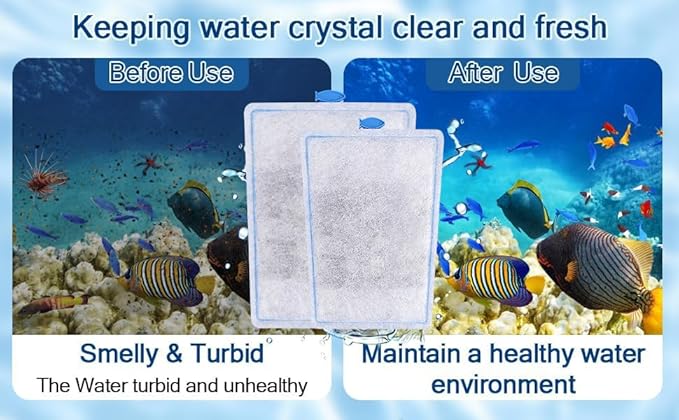 8 Pack Large Assembled Aquarium Filter Cartridge for Whisper Bio-Bag Power Filters, Replacement Filter Cartridges for Whisper 20i/40i IQ20/30/45/60 PF20/30/40/60 Power Filter