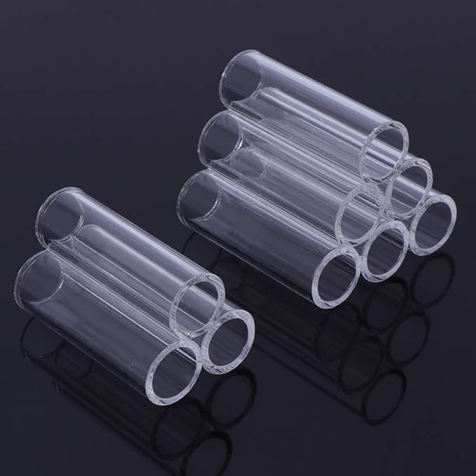 Aquarium Shrimp Shelter Tube Cave Clear Acrylic Habitat Breeding House Fish for Tank Decor 3 or 6 Tubes Betta Hideo Aquarium Heater Light Thermometers Gravel Sand Decorations