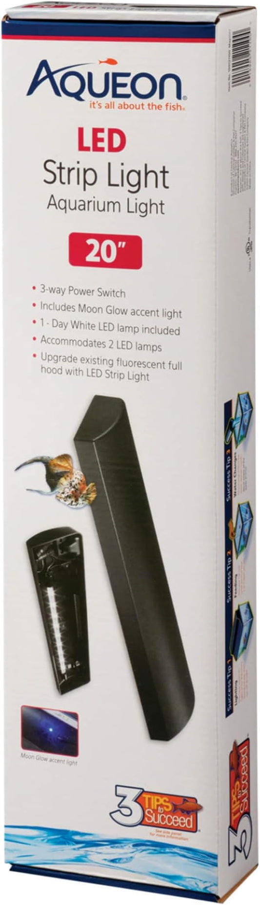 Aqueon LED Fish Tank Aquarium Strip Light Fixture, 20 Inch