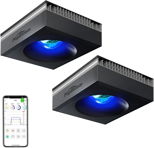 PopBloom RL90 Led Aquarium Light for Coral Reef, Smart-APP Control Reef Led Light Aquarium Marine Lighting Fish Tank Light for 90-120CM Saltwater SPS/LPS Mixed Reef Fish Aquarium