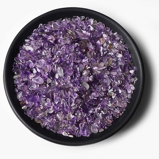 3-5MM Natural Stone Gravel Quartzs Agat Jaspers Chips Minerals Tumbled Specimen Stone Home Aquarium Decoration,NO.16 Amethyst,100g