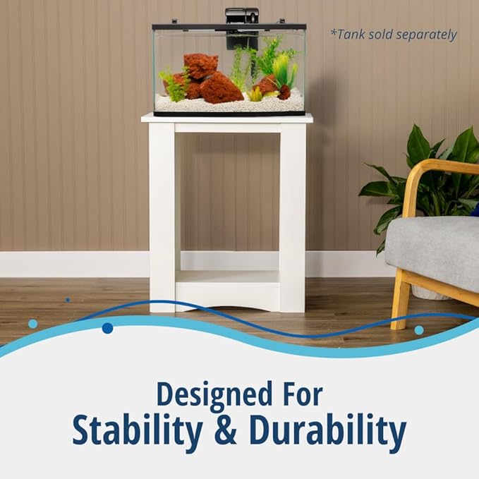 Tetra 5-10 Gallon Fish Tank Stand, Easy To Assemble in Less than 2 Minutes, No Tools Required, Water-Resistant Wood Stand For Freshwater And Saltwater Aquariums, Sturdy Stand Designed For Durability