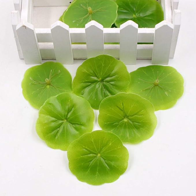 PRETYZOOM 90pcs Mini Artificial Floating Foam Lotus Leaves Lily Pads Artificial Foliage Pond Decor for Pond Pool Home Aquarium Decoration (2.36")