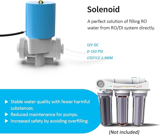 FZONE Auto Top Off with Solenoid for RO/DI System, Nano ATO for Saltwater Aquarium and Fresh Aquarium