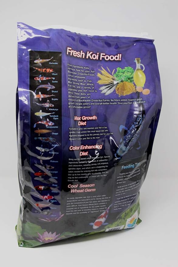 Blackwater Premium Koi and Goldfish Foods Color Enhancing Diet 12.8lb Medium Pellet
