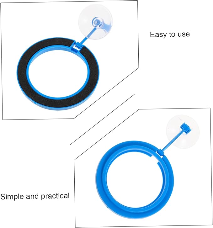 3pcs Automatic Feeder Fish Tank Feeding Ring Plastic Material Simple Design Floating Food Tray