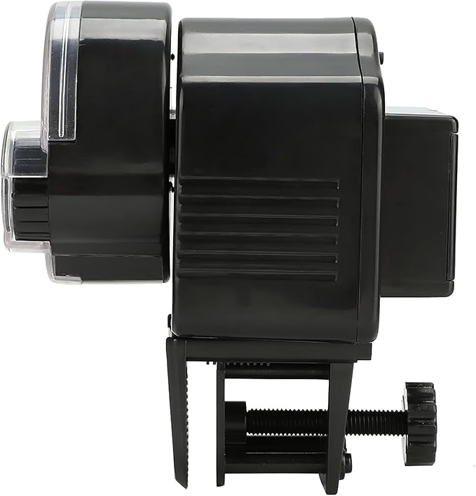 Automatic Fish Feeder, Digital Timer Fish Food Dispenser for Aquarium with 2 Fixing Methods for Dry Flakes Granular Food