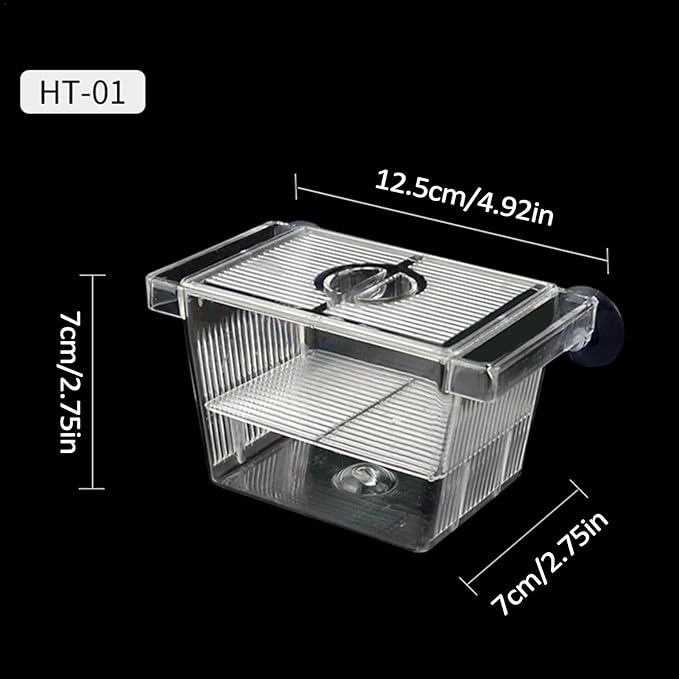 Generic Fish Breeding Tanks - Acrylic Hatchery Incubator Tank, Fish Tank Divider Acclimation Box | Floating Design Baby Fish Tank for Baby Fishes, Shrimp, Clownfish, Guppy, Aggressive Fishes