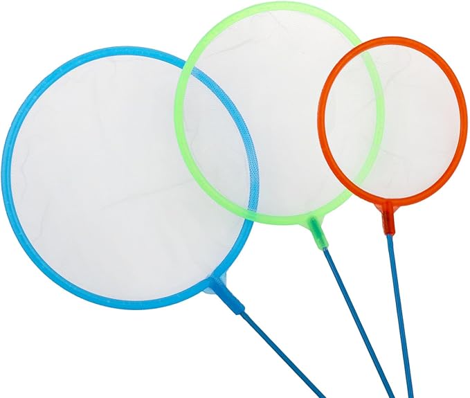 3-piece Sets Aquarium Fish Net Mini Baby Bumper Shrimp Net Small Fish Fine Net Suitable for All Fish (Random Color)