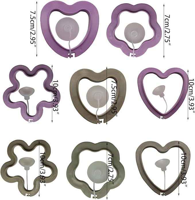 Fish Tank Feeder Bettas Feeding Ring Floating Feed Circle Heart/Flower Shaped Reduce Waste &Maintain Water Quality for Fish Food