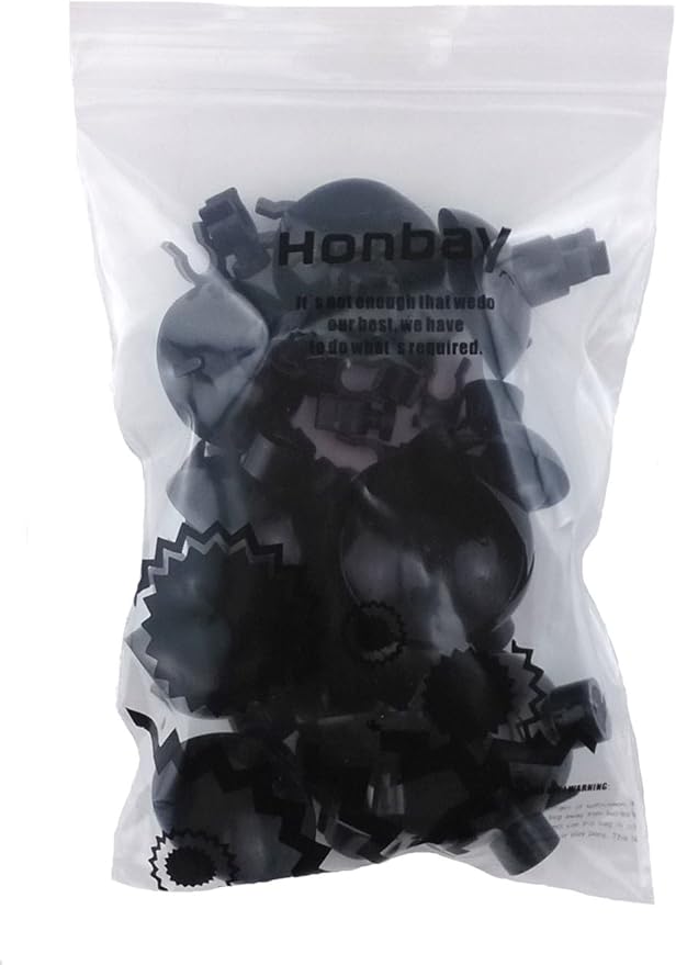 Honbay 20pcs Aquarium Black Sucker Clip Suction Cups Airline Tubing Holder