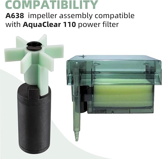 A638 Aquarium Magnetic Impeller Compatible with Aquaclear 110 Power Filter HGA620 Replacement Fish Aquarium Filter Part