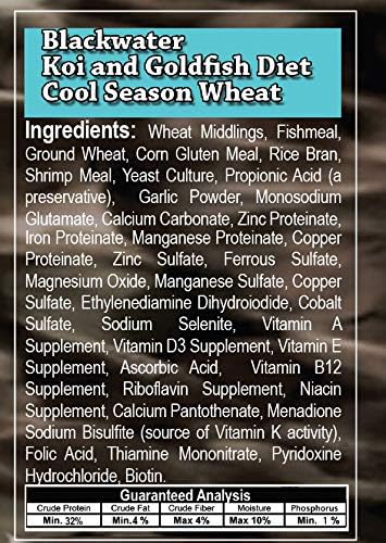 Blackwater Premium Koi and Goldfish Foods Cool Season Diet 5 lb Medium Pellet