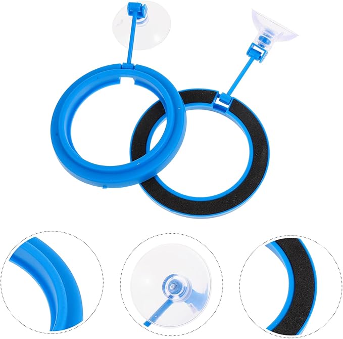 3pcs Automatic Feeder Fish Tank Feeding Ring Plastic Material Simple Design Floating Food Tray