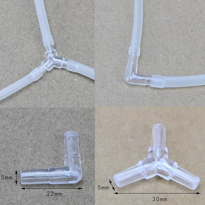 Aquarium Air Pump Accessories - Contains Airline Tubing, Air Stones, Check Valves, Control Valve, Connectors, Suction Cups