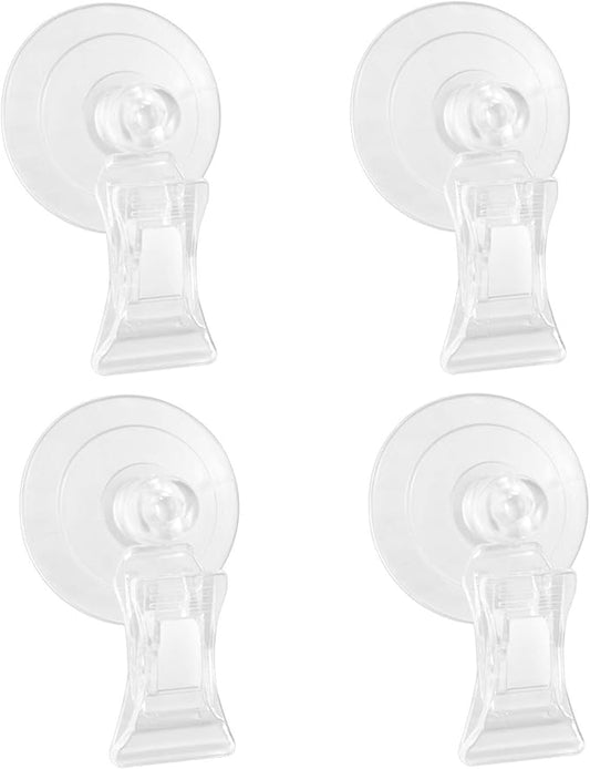 SLSON Fishes Veggie Seaweed Plant Suction Cup Clip Feeding Tool Feed Holder Aquarium Accessories for Fish Tank Fish Feeder Clips (4Pack Transparent)