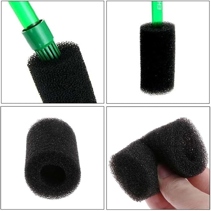 5Pcs Black Aquarium Filter Sponges,Aquarium Pre-Filter Sponges Filter Intake Sponge Strainer Foam Guard Cover for Freshwater and Saltwater Fish Tank, Aquarium Pumps and Filters