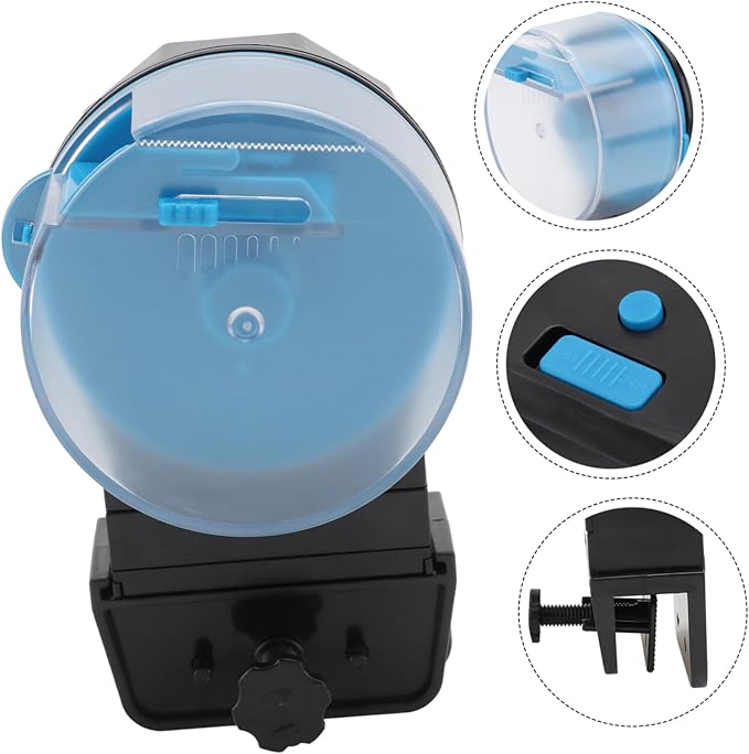 Toddmomy 1 Set Automatic Turtle Feeder Aquarium Fish Feeder with Feeding Port for Easy Operation and Breeding Blue