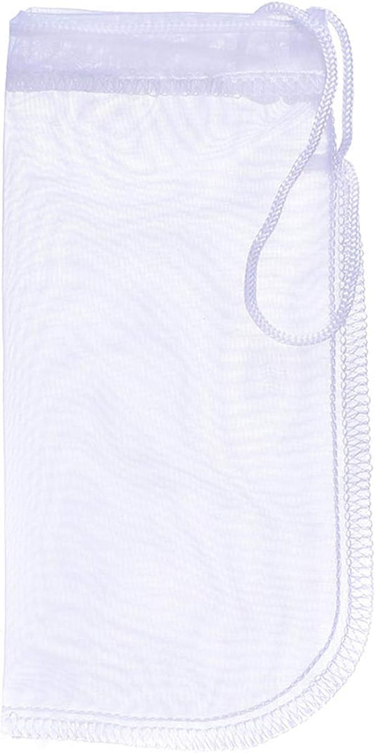 ALEGI Media Filter Bag Aquarium Extra Fine,Reusable 180 Micron Drawstring Mesh Filter Bags for Very Fine Resins Filter (7.5"*3.6" (6 Pack))