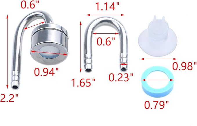 MY MIRONEY CO2 Atomizer Stainless Steel Bubble Diffuser with Suction Cup and Replacement Ceramic Disc with Suction Cup and Replacement Ceramic Disc