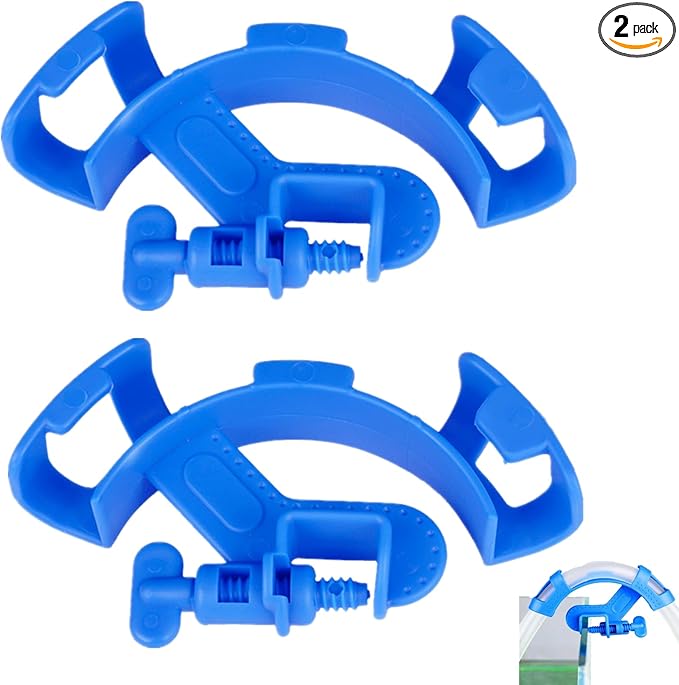 Fish Tank Water Pipe Clamp, Adjustable Fish Tank Tubing Holders Pipe Fixing Bracket, Aquarium Hose Clip Water Changer Holder for Fish Tank Cleaning Water Changing
