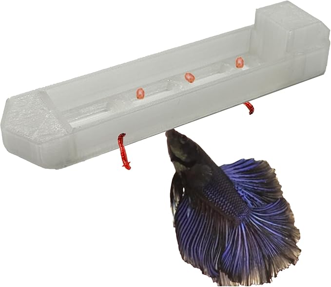 Aquarium Feeder Frozen Blood Worm Boat for Fish Tank Aquarium Feeding (Transparent)