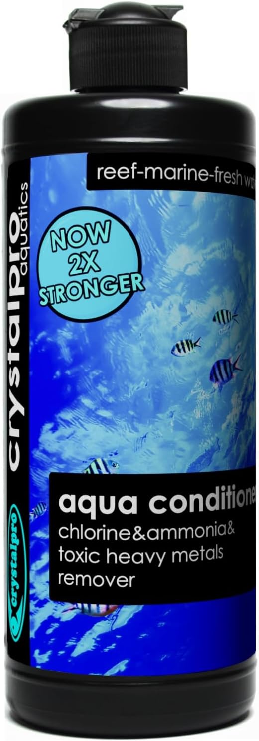 Crystalpro Aqua Conditioner - Treats 5000 Gallons - Aquarium Water Conditioner - Neutralizes Chlorine and Ammonia 16.9 Oz