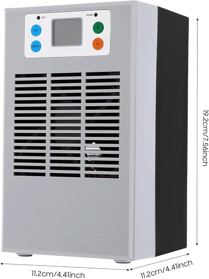 7.93Gal Aquarium Water Chiller, 100W Fish Tank Cooling Heating Machine Low Noise Hydroponic Cooling System with 10-40℃ Temperature Control for Fish Tank Axolotl Coral Reef